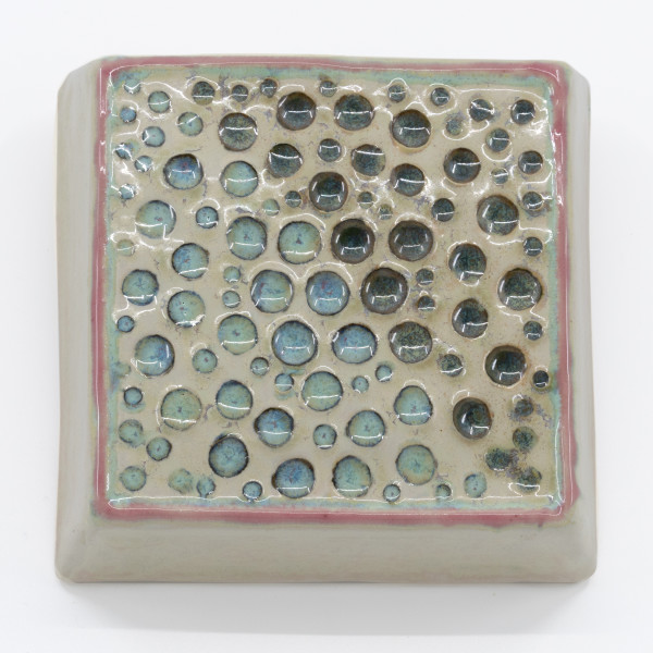 Square Wall Hanging - Aquatic Depressions by Sandy Miller