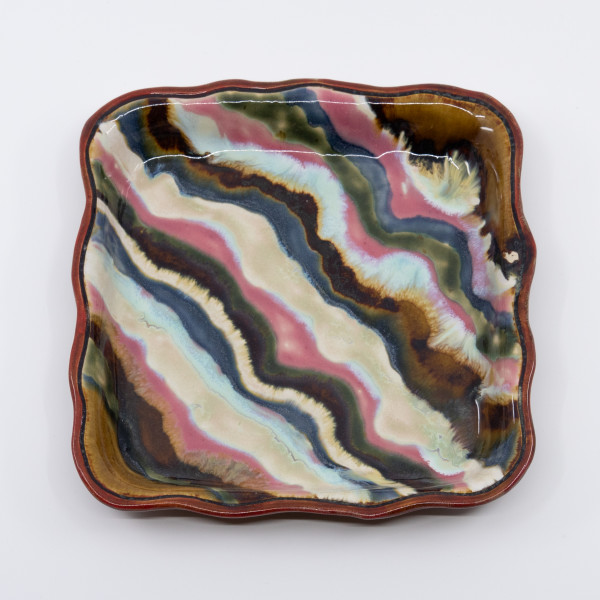 Square Plate (brown) by Sandy Miller