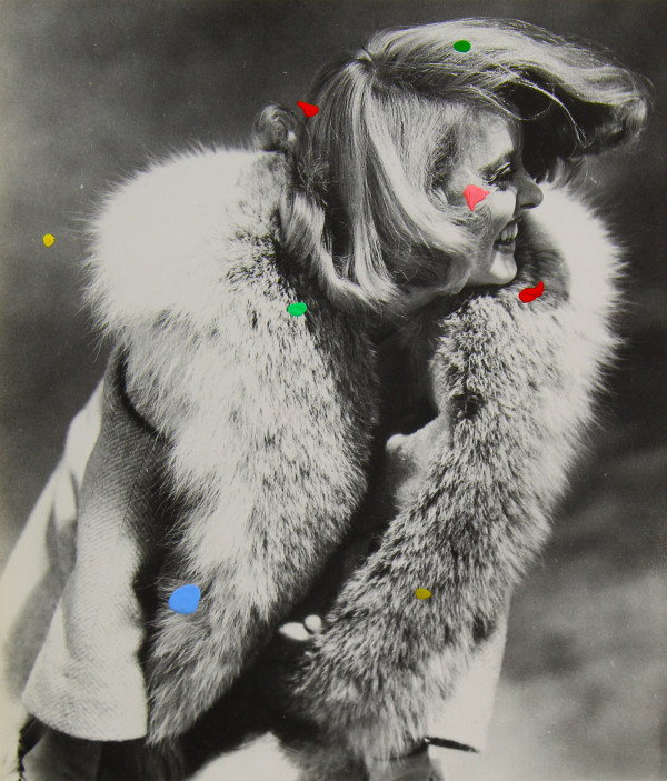 untitled (woman in fur coat laughing) by Robert Larkin