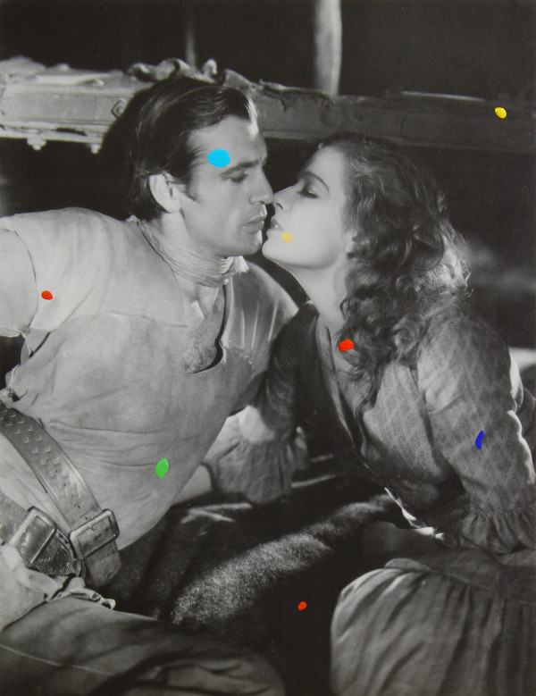 untitled (man in bandana about to kiss a woman) by Robert Larkin