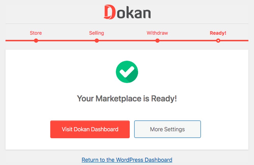 dokan marketplace installed