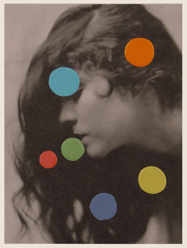 untitled (young woman w/ long dark hair looking down circa 1920s) by Robert Larkin