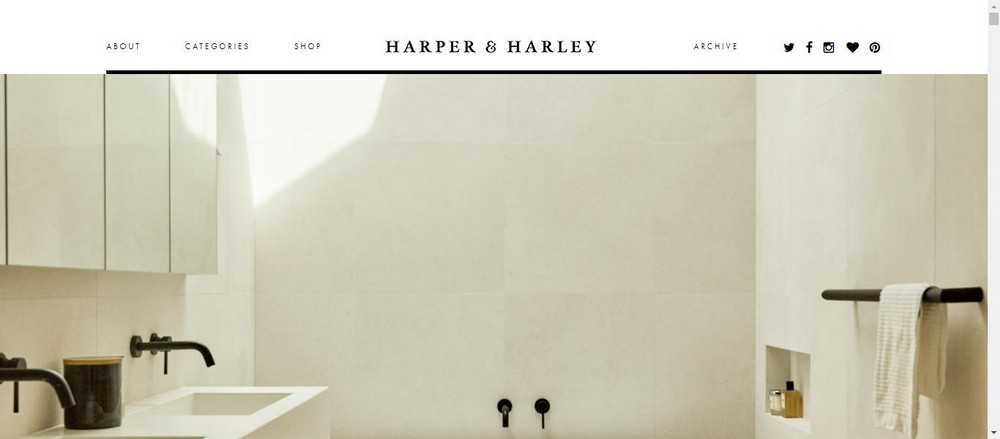 Harper and Harley website example