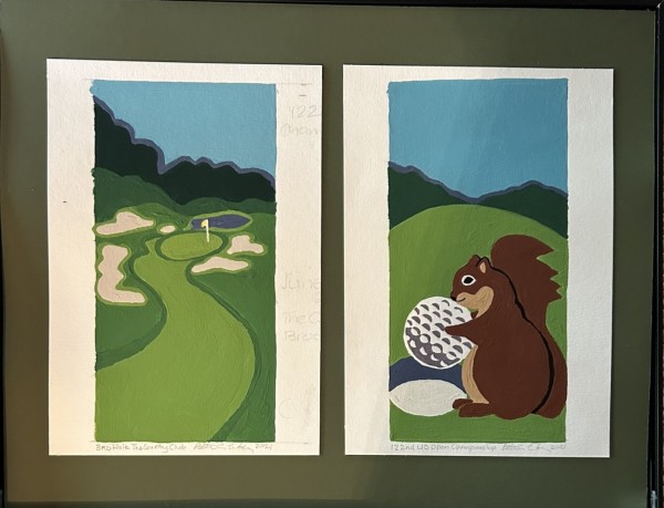 3rd Hole at The Country Club & TCC Squirrel by Bette Ann Libby