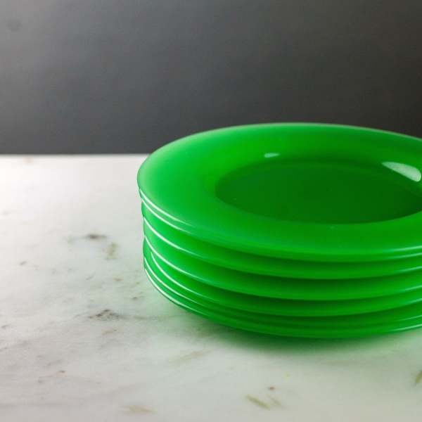 Green Jade dinnerware by Steuben