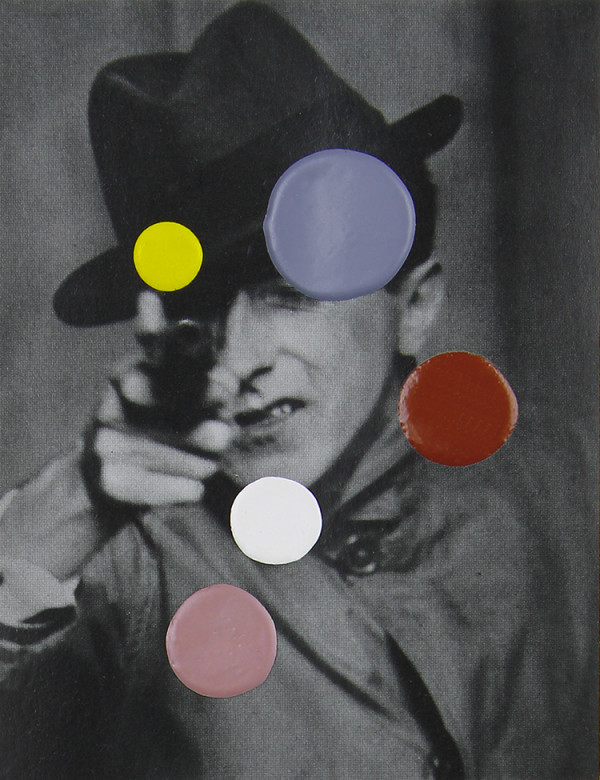 untitled (man in hat pointing gun at viewer) by Robert Larkin