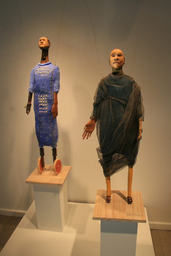 Large Creaking Cart Dolls (blue and gray) by Eve Whitaker