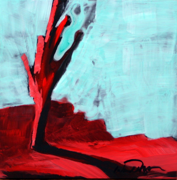 Red Tree Mini #3 by Wendell Myers