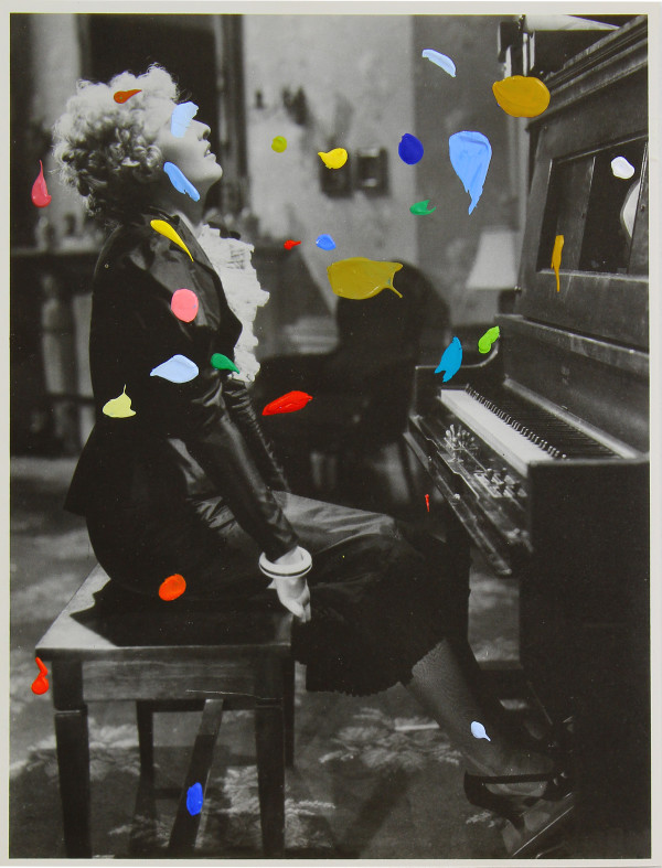 untitled (woman at piano) by Robert Larkin