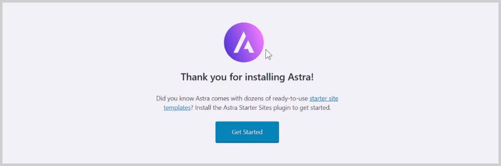 Astra starter site