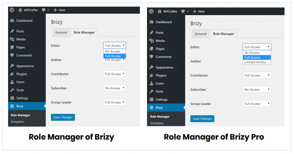 Role manager free vs. pro